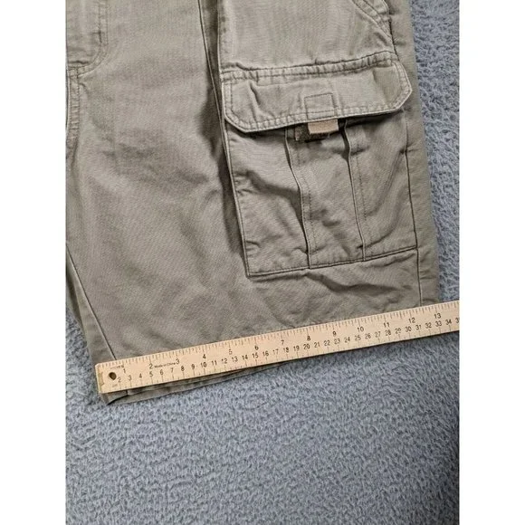 Columbia Shorts Mens Large Cotton Canvas Cargo Trail Hiking Outdoor Beige - Picture 10 of 16